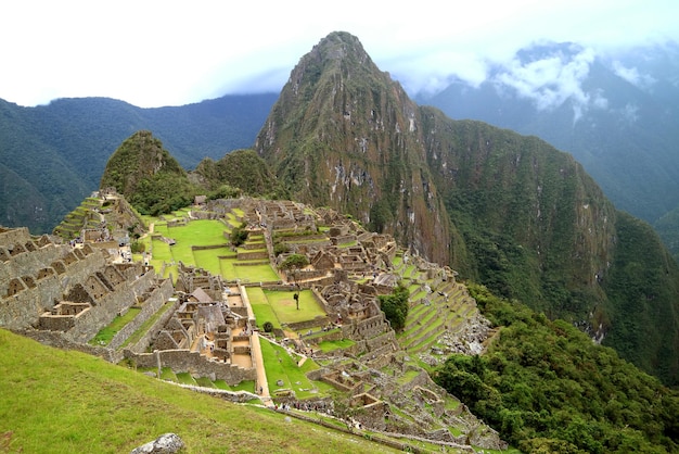 Amazing Inca Ruins of Machu Picchu Archaeological site in Cusco Region Peru