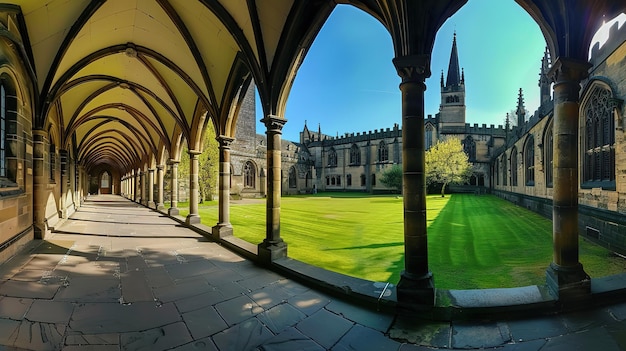 Amazing Low angle shot of St Georges Chapel in the middle of a park in Windsor UK