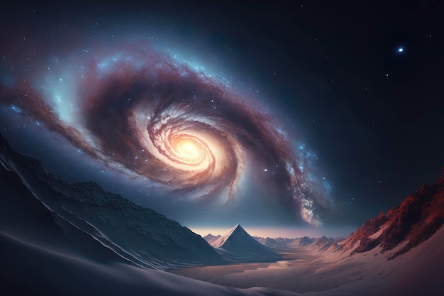 Amazing Milky Way space AIGenerated