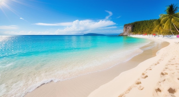 Amazing panorama Beach backgound Nature