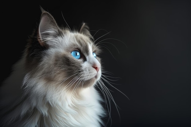 An amazing Ragdoll purebred cat portrait using Stock