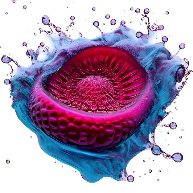 Amazing rose with water splash and drops generative ai