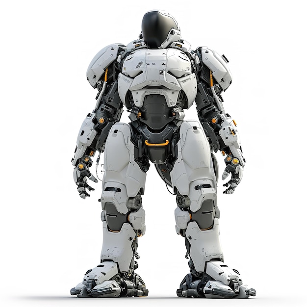 Amazing SciFi Mech Suit isolated on white background