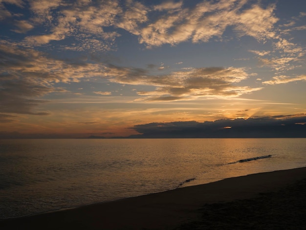 amazing sea view at sunset