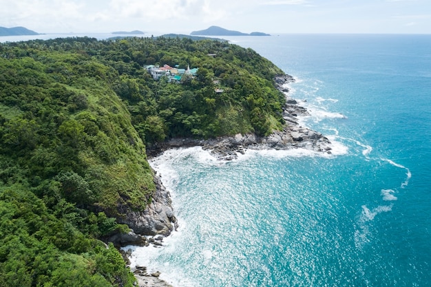 Amazing Seashore at Phuket island beautiful sea summer sun copy space available nature background High angle view seashore.