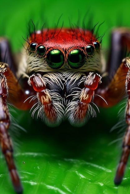 Amazing spider macro photography generated by ai