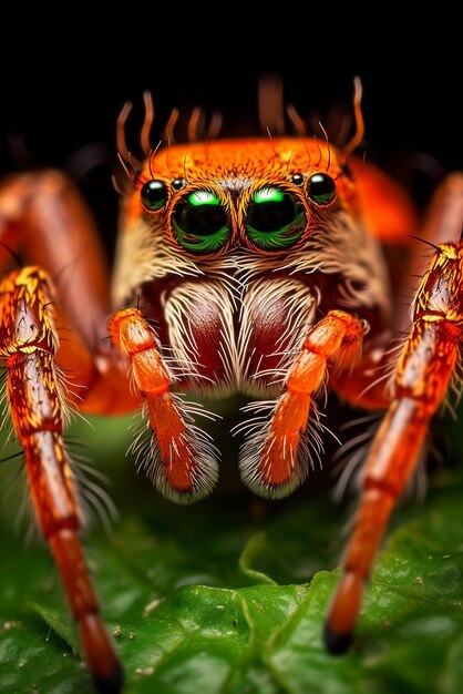 Amazing spider macro photography generated by ai