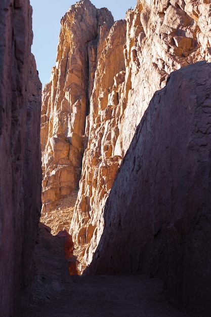 Amazing Sunrise at Sinai Mountain Beautiful dawn in Egypt Beautiful view from the mountain