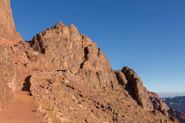 Amazing Sunrise at Sinai Mountain Beautiful dawn in Egypt Beautiful view from the mountain