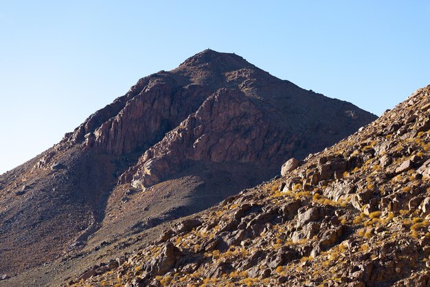 Amazing Sunrise at Sinai Mountain, Beautiful dawn in Egypt, Beautiful view from the mountain