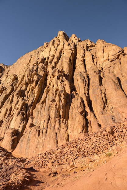 Amazing Sunrise at Sinai Mountain, Beautiful dawn in Egypt, Beautiful view from the mountain