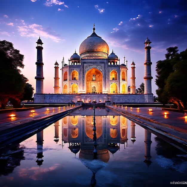 Amazing Taj Mahal in Evening