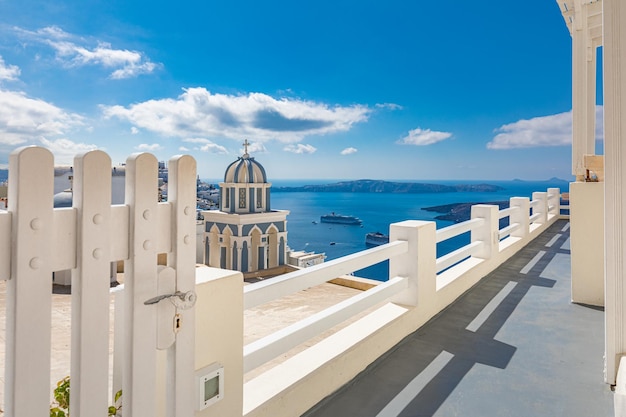 Amazing view of Santorini island Picturesque summer famous Greek architecture Travel landscape