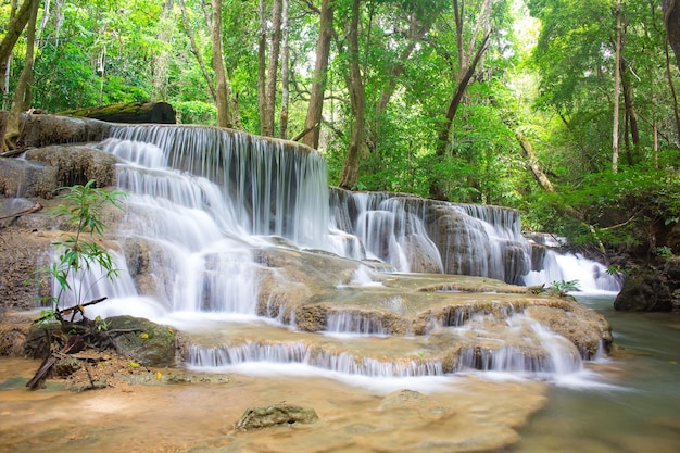 Amazing waterfall in tropical forest of national park