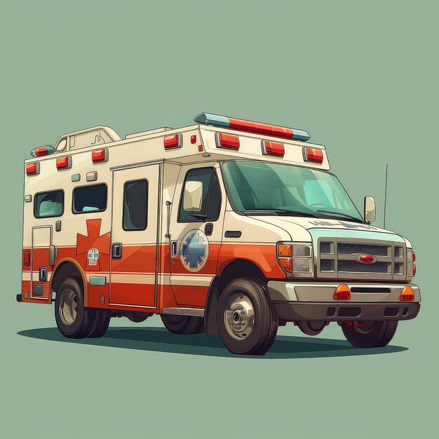 Ambulance Vector Illustration High Resolution 8K