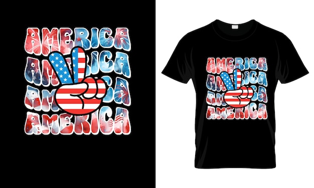 Photo america colorful graphic 4th of july tshirt design