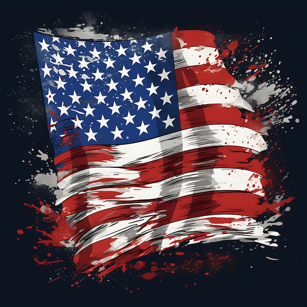 america flag vector illustration for t shirt design stocker logo banner etc