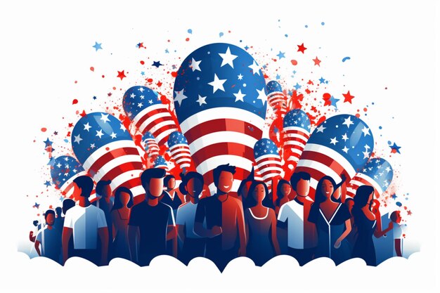 America patriot day illustration