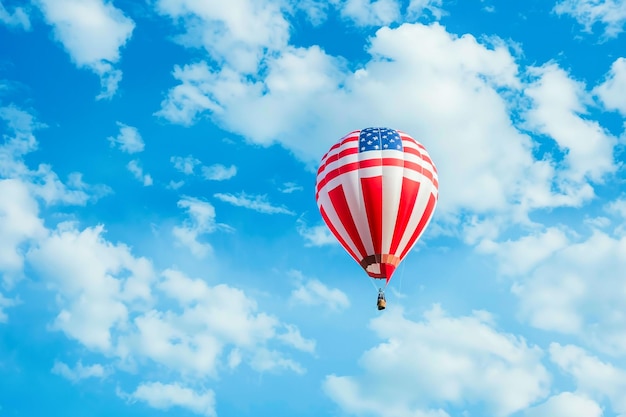 American flag on 4th July independes celebration