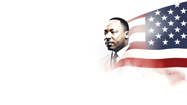 American flag background Martin Luther King JrDayy illustrationsgenerated with AI