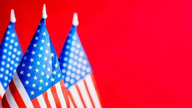 American flag background with copyspace