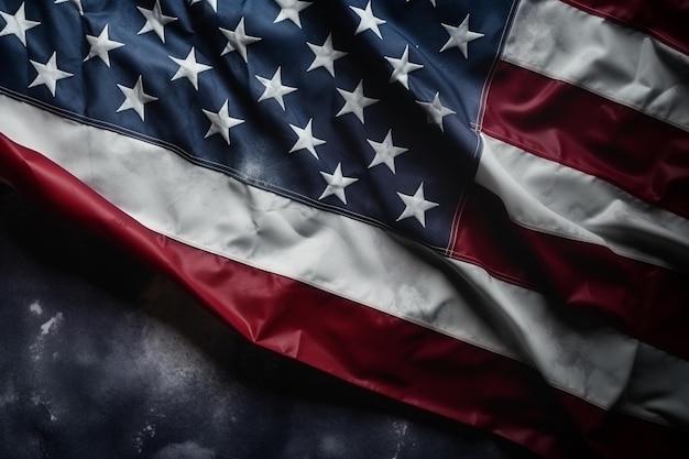 American flag background with copyspace