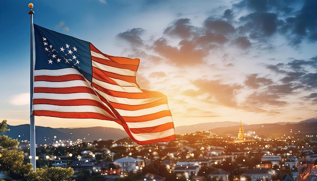 American Flag CloseUp for Memorial Day and 4th of July