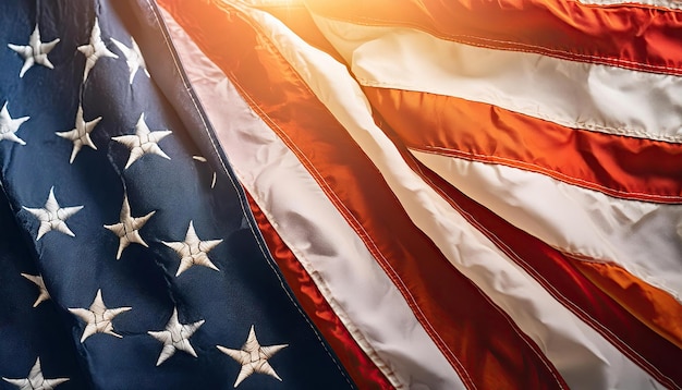 American Flag CloseUp for Memorial Day and 4th of July