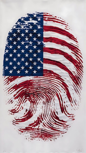 The American Flag in a Fingerprint