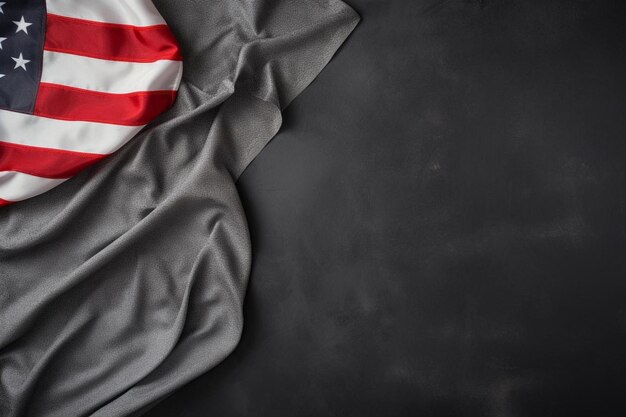 American flag on grey background for memorial day