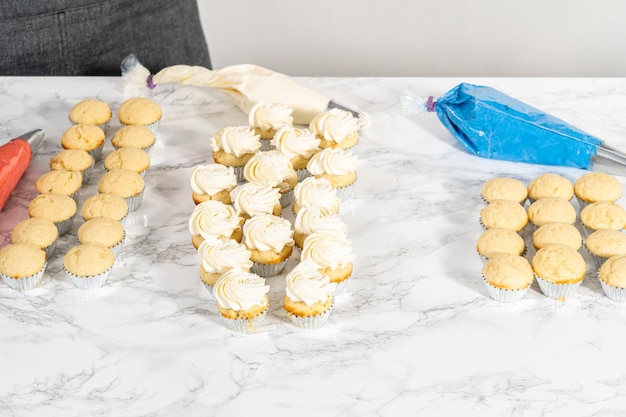 American Flag Mini Cupcakes