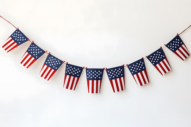 Photo american flag themed banners and bunting for festive decorations