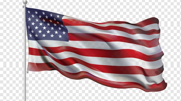 Photo american flag transparent background