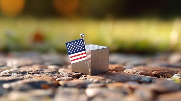 American flag Veteran's day labor day or 4th of july celebration