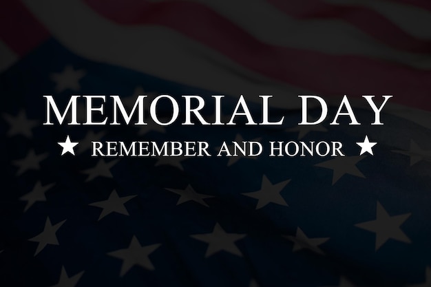 American flag with the text Memorial day Memorial Day patriotic image background