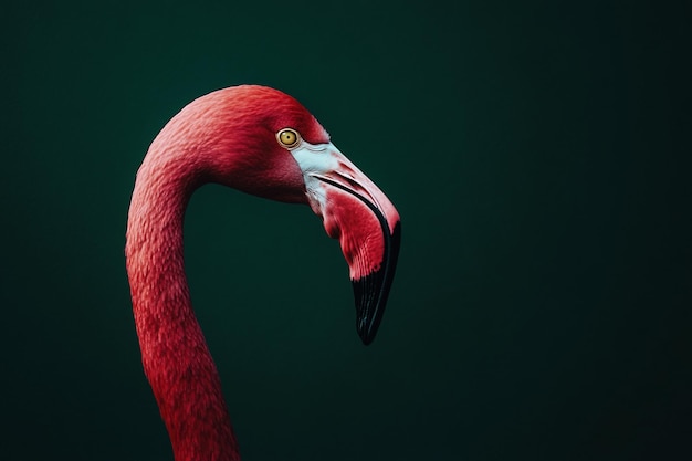 Photo a american flamingo closeup portrait