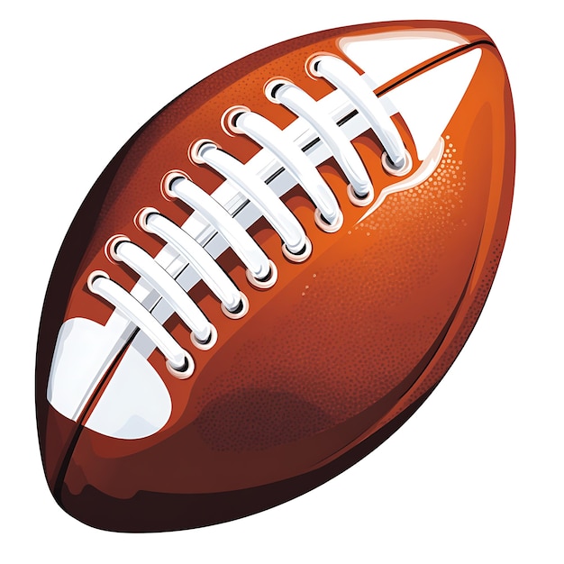 American Football Ball illustration of a brown and white football