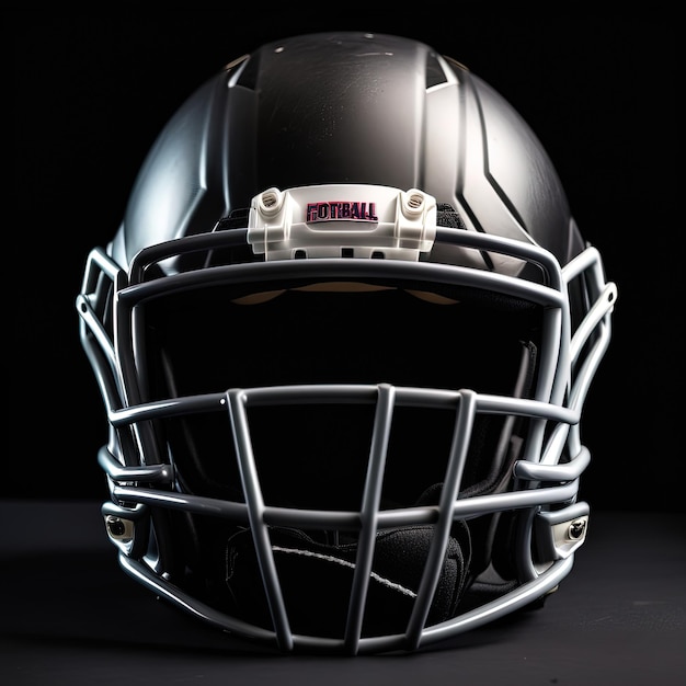 american football helmet isolated on black backgroundhelmet with american football isolated on black