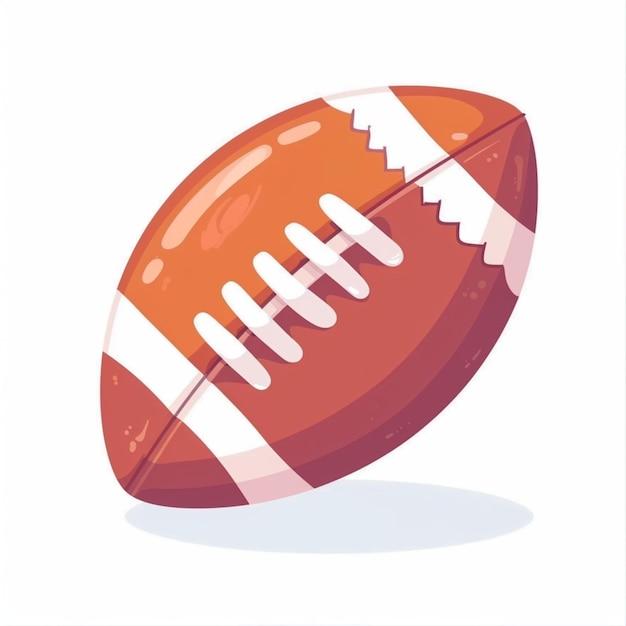 Photo an american football in simple cartoon style emphasizing its classic design