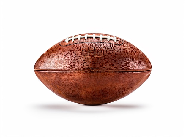 American football on white background