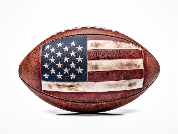 American football on white background