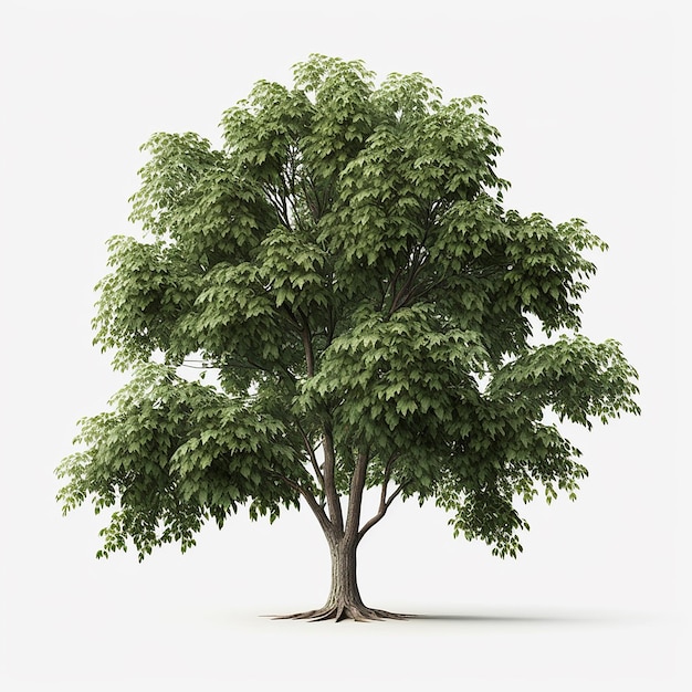 American hornbeam tree isolated white background AI Generated image