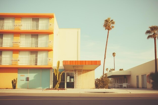 Photo american hotel architecture building plant