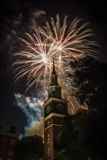 American Independence Day firework 4th of July