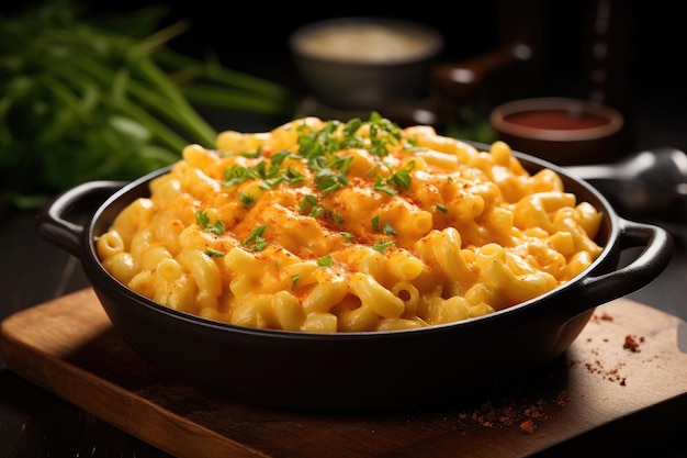 American mac and cheese Mac with cheesy sauce