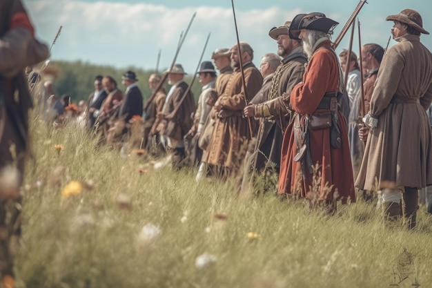 american revolution historical reenactment photograph