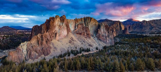 Photo american rocky mountain landscape nature background panorama