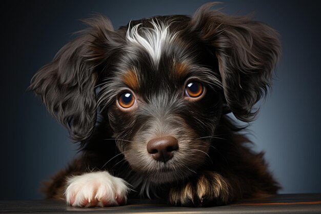 American Spaniel dog puppy Picture of cute little prepared puppy or pet is play generative IA