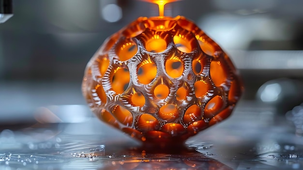 Photo american tech innovator experimenting 3d printing in america