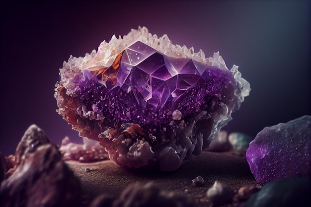 Amethyst Crystal Purple Quartzgenerative ai